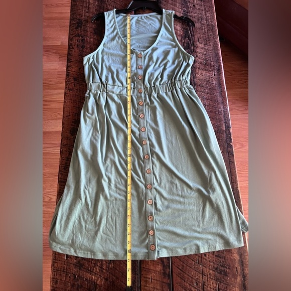 Adorable green boho dress size large - Picture 5 of 11
